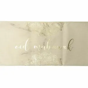 Eid Table Runner – Marble & Gold