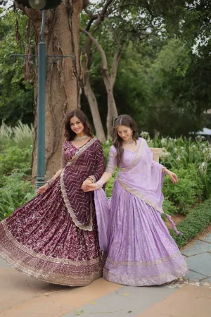 Elegant Luxurious Jacquard Golden Embroidered Lehenga Choli