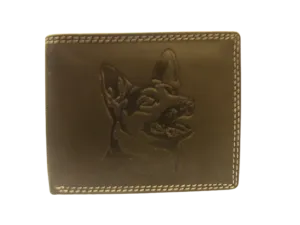 Embossed Dog Face Wallet