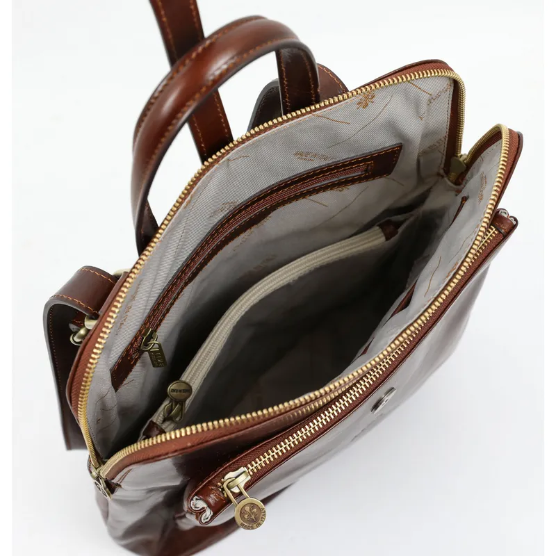 Emma - Leather Backpack Convertible Bag