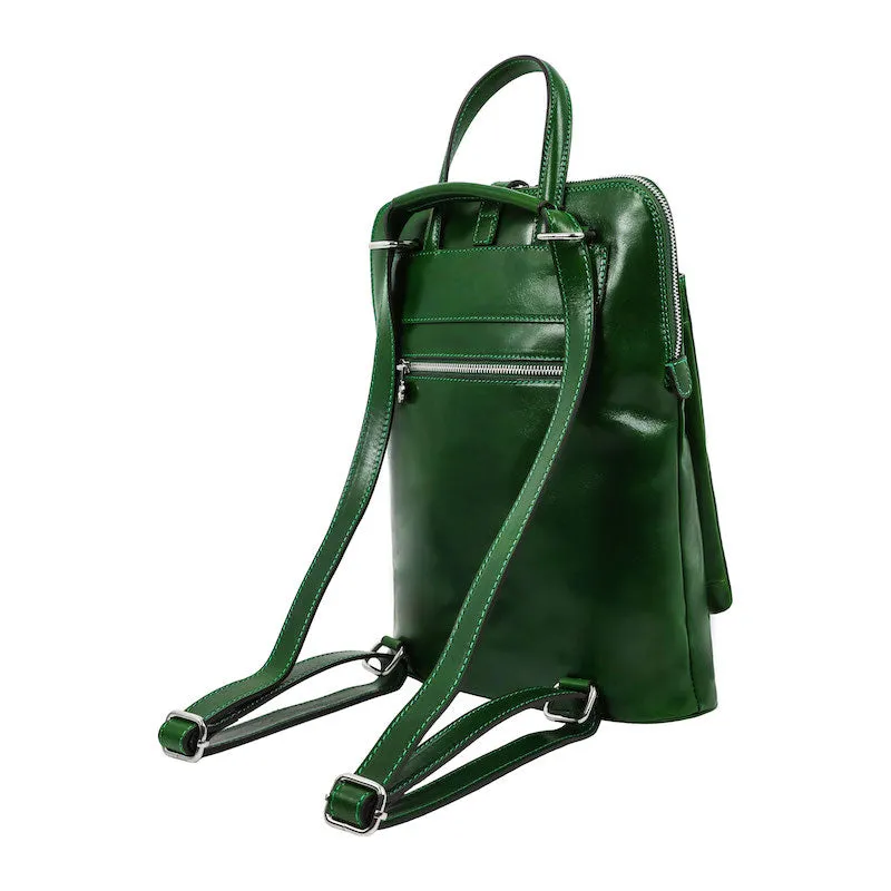 Emma - Leather Backpack Convertible Bag