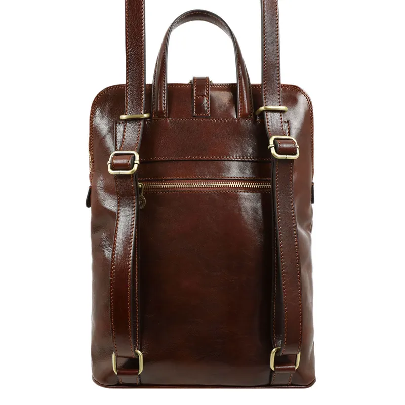 Emma - Leather Backpack Convertible Bag