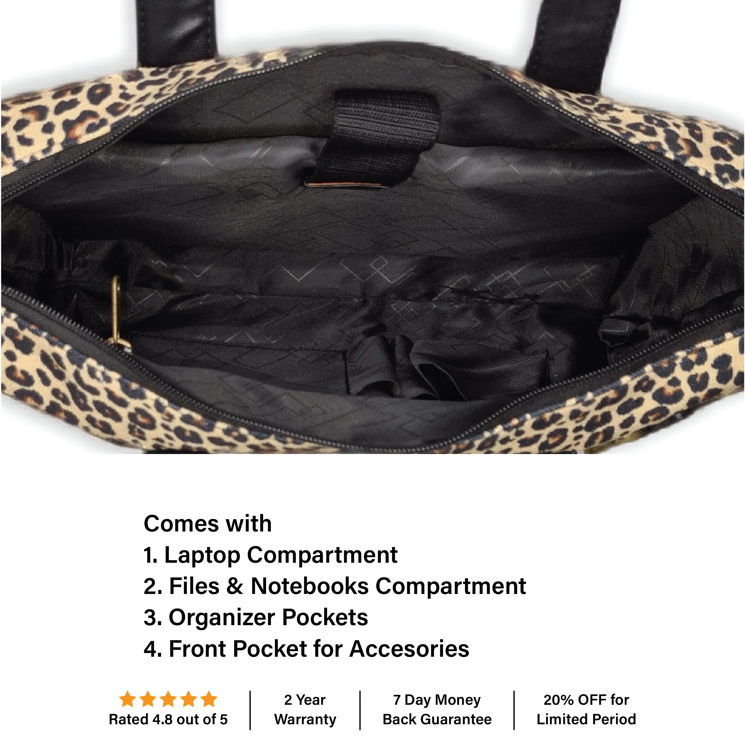 Enigma Laptop Messenger Bag - Leopard