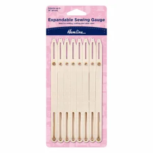 Expandable sewing gauge