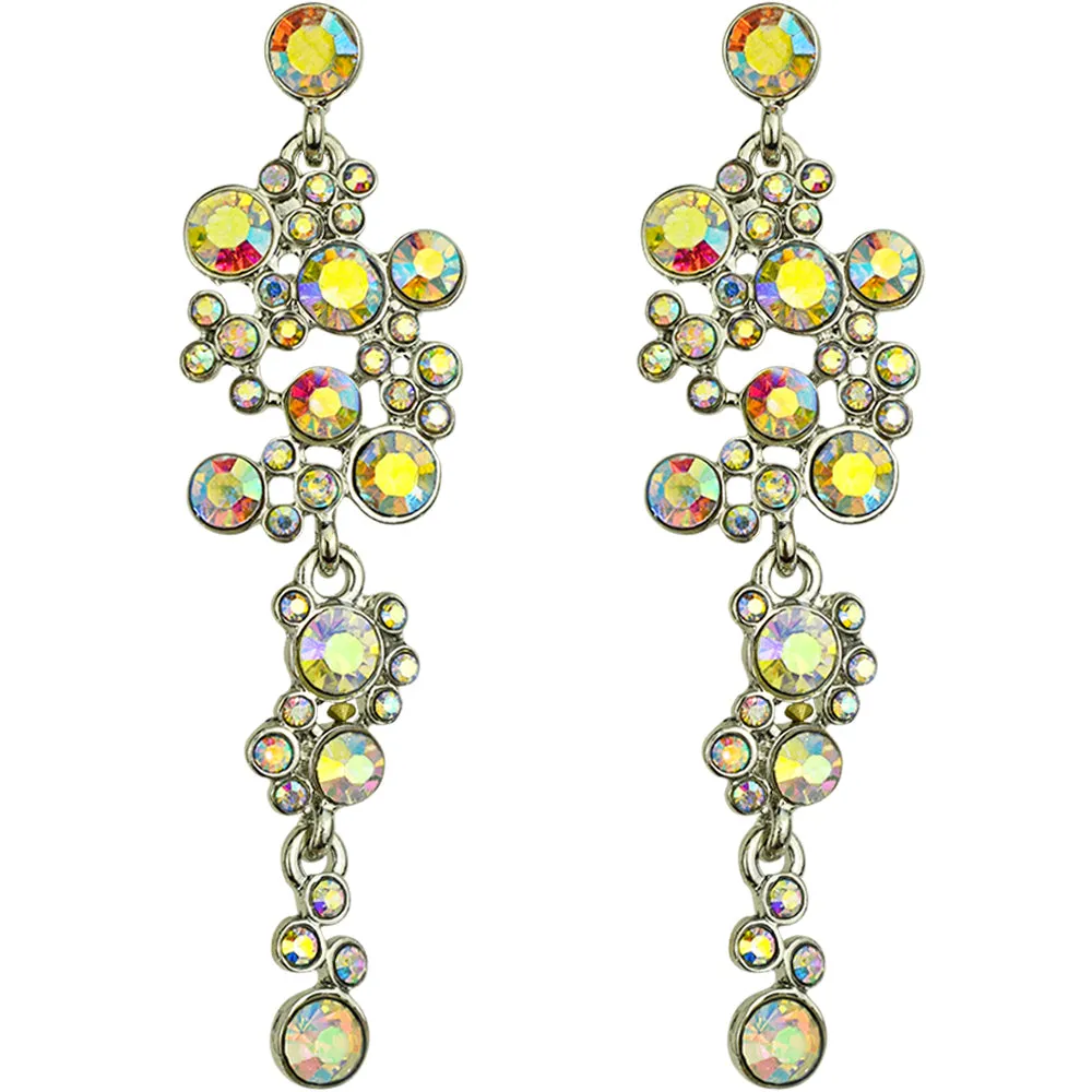 Fairy Champagne Bubbles Pierced Earrings (Silvertone)