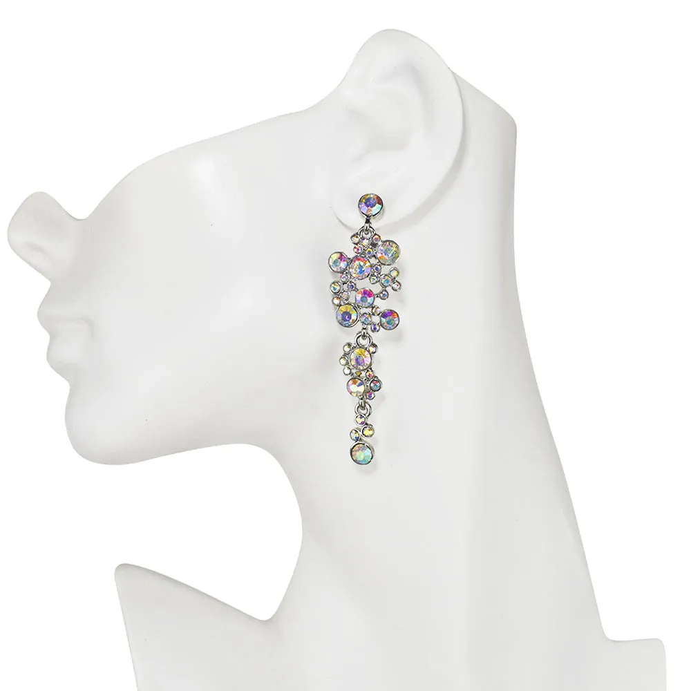 Fairy Champagne Bubbles Pierced Earrings (Silvertone)