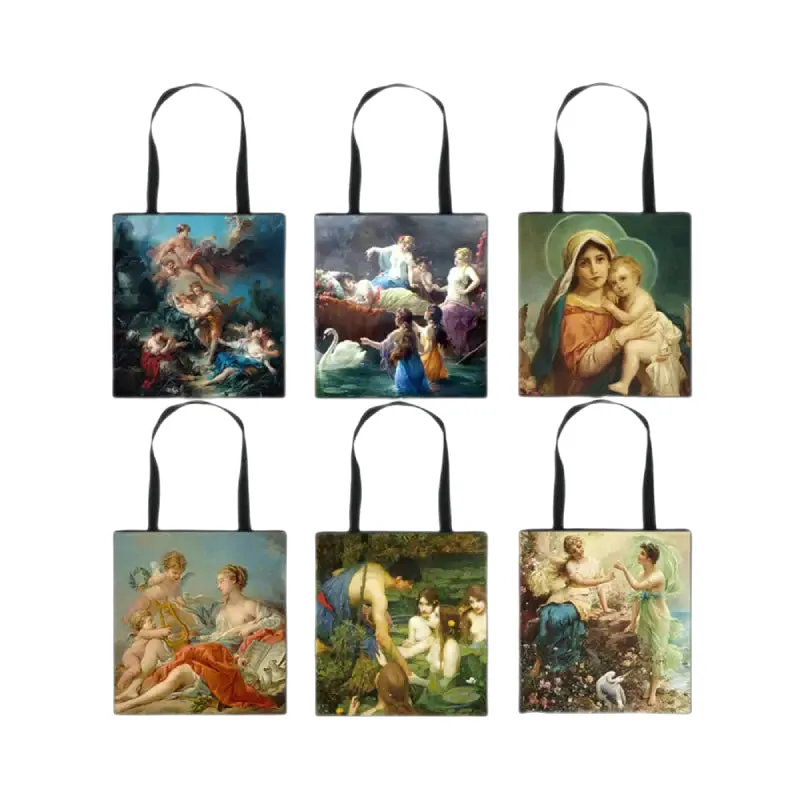 Fantasy Painting Fairy and Angel Large Capacity Shopping Bag
