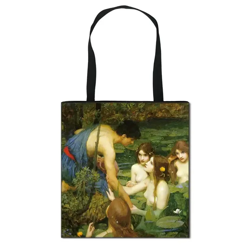 Fantasy Painting Fairy and Angel Large Capacity Shopping Bag