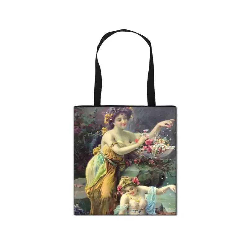 Fantasy Painting Fairy and Angel Large Capacity Shopping Bag