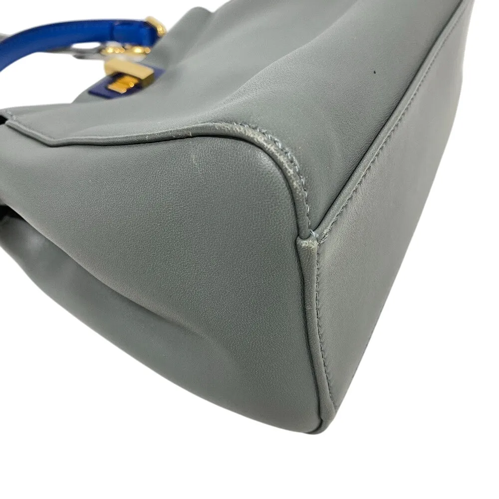 FENDI Handbag 8BN244 leather gray Mini Pea Kaboo