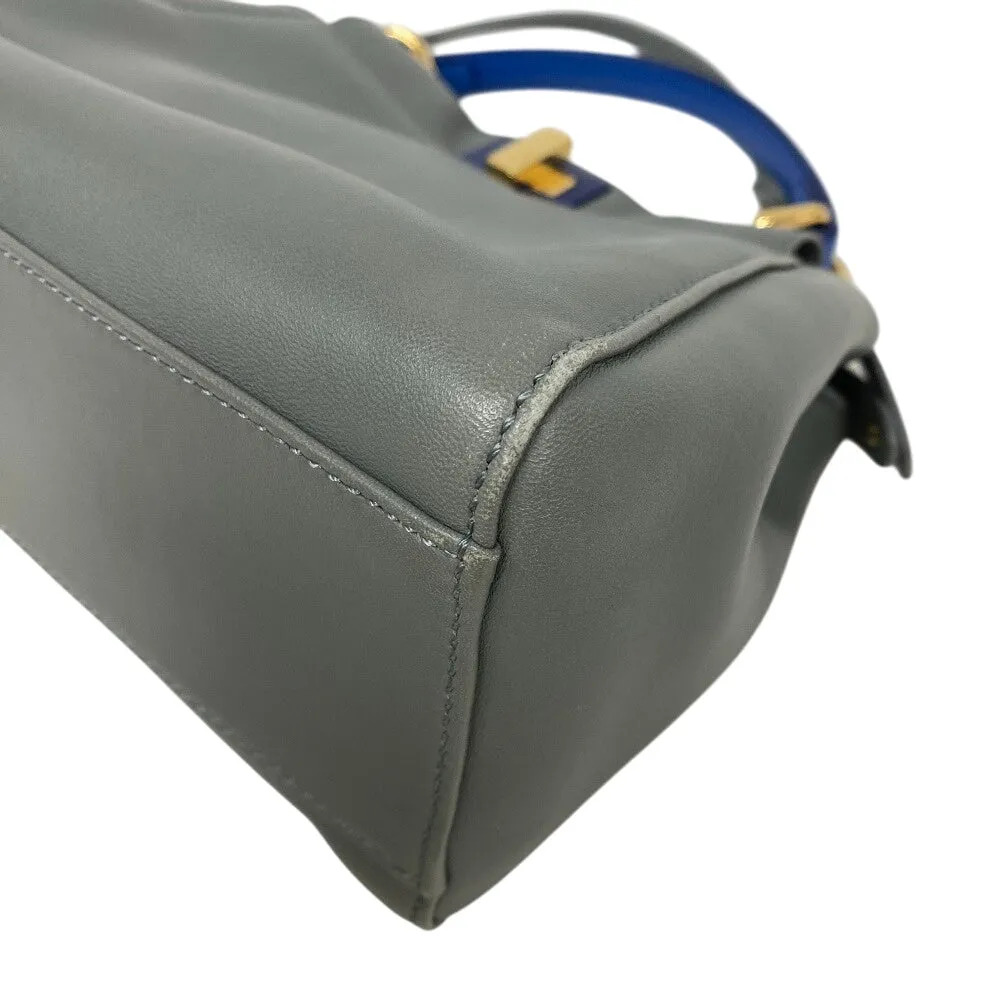 FENDI Handbag 8BN244 leather gray Mini Pea Kaboo