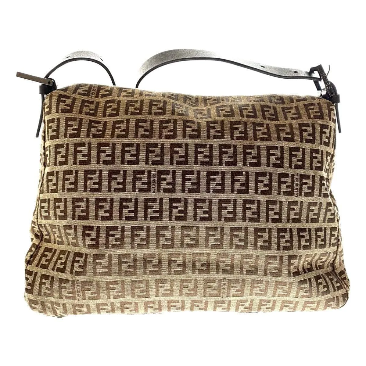 Fendi Zucchino Canvas Mamma Baguette Shoulder Bag
