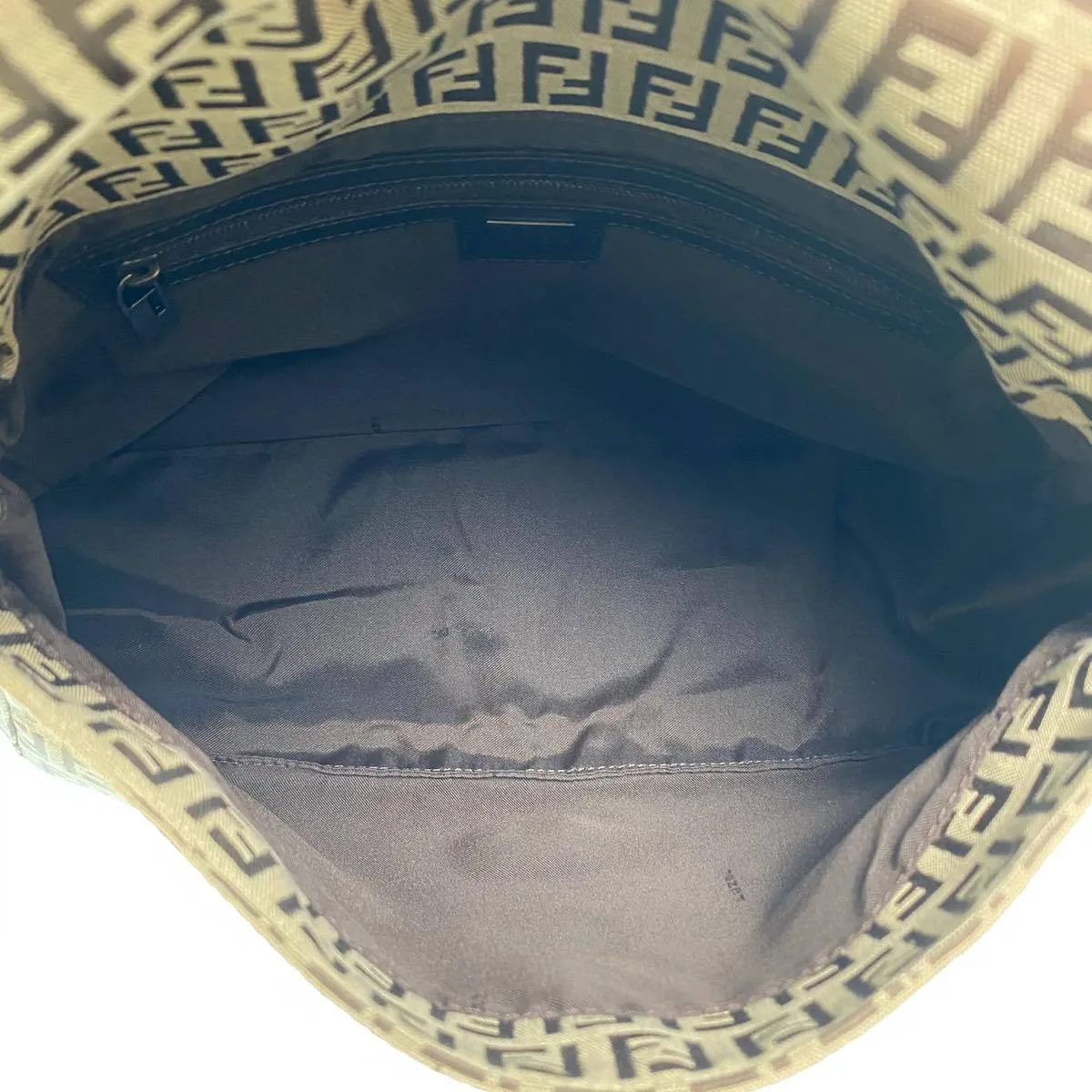 Fendi Zucchino Canvas Mamma Baguette Shoulder Bag