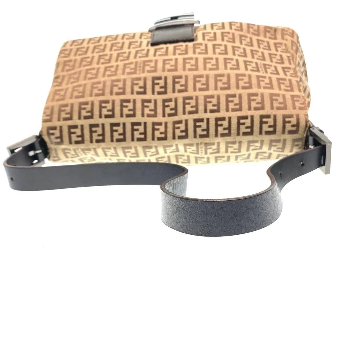 Fendi Zucchino Canvas Mamma Baguette Shoulder Bag