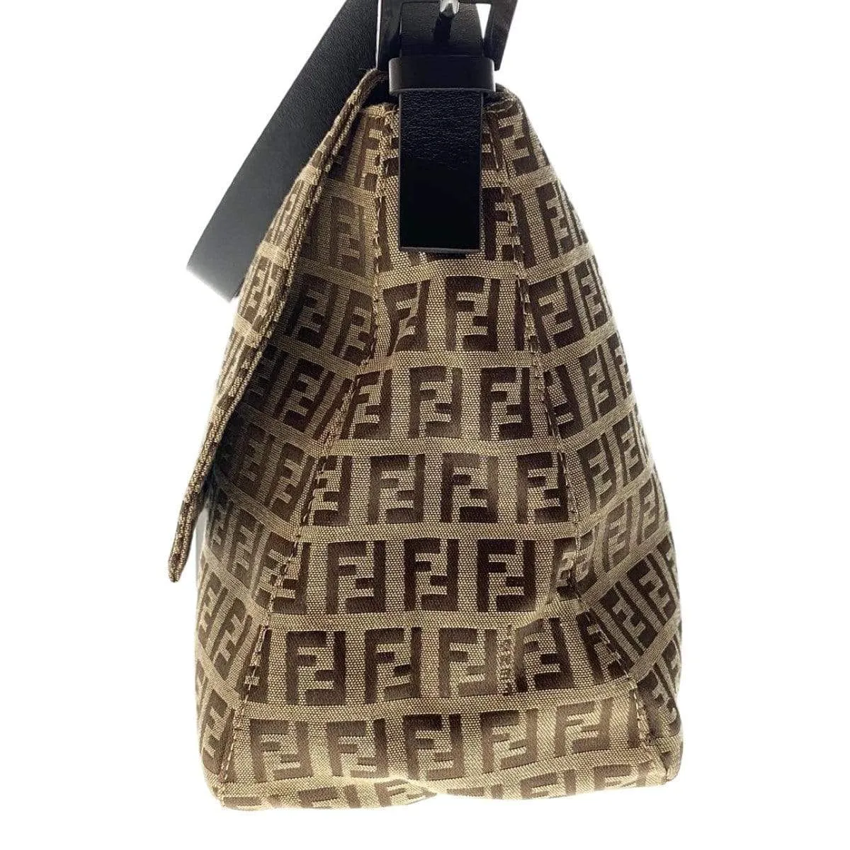 Fendi Zucchino Canvas Mamma Baguette Shoulder Bag
