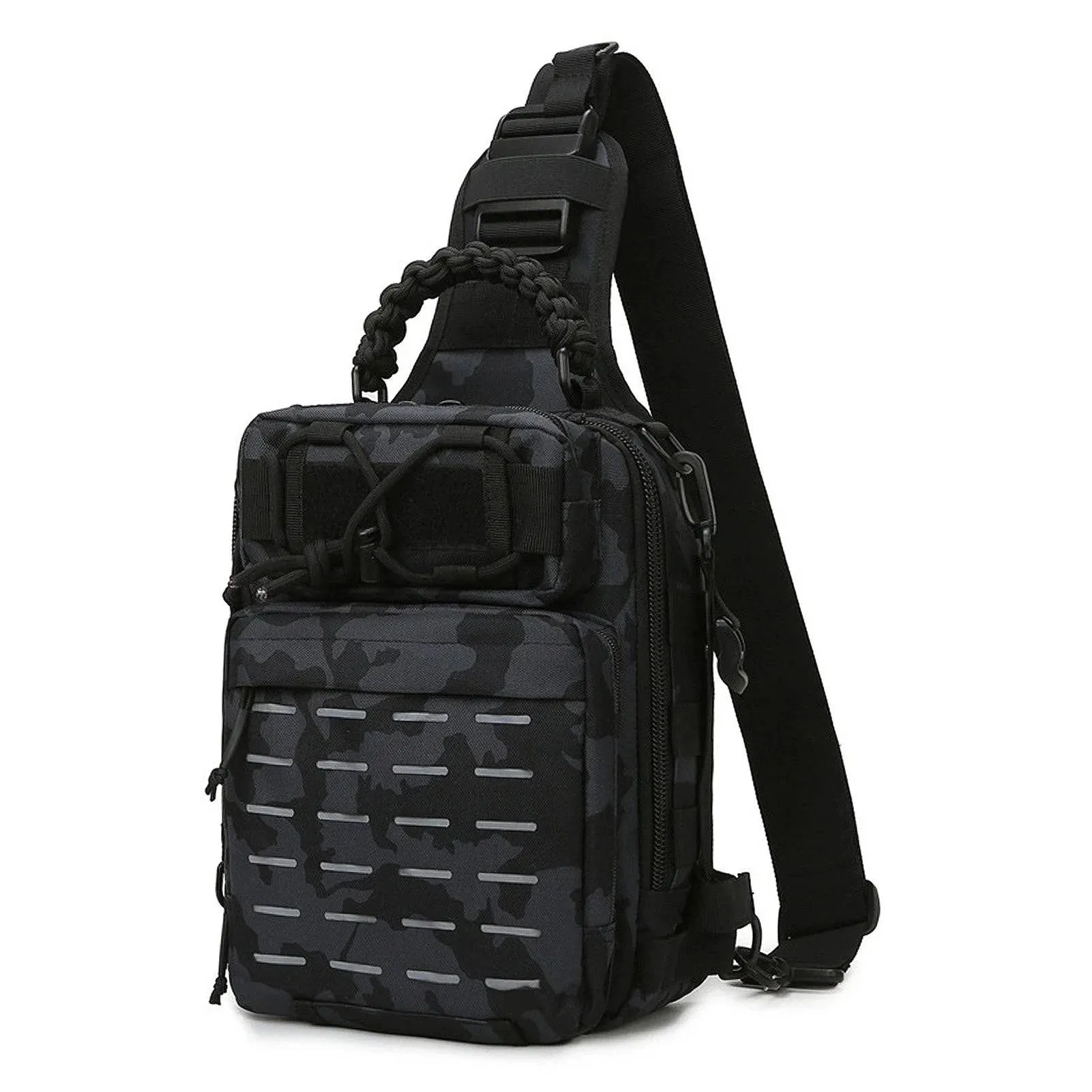 Fishing Sling Bag Fishing Tackle Storage Bag Tool Bag Oxford Cloth for Outdoor Fishing Hiking Hunting Camping