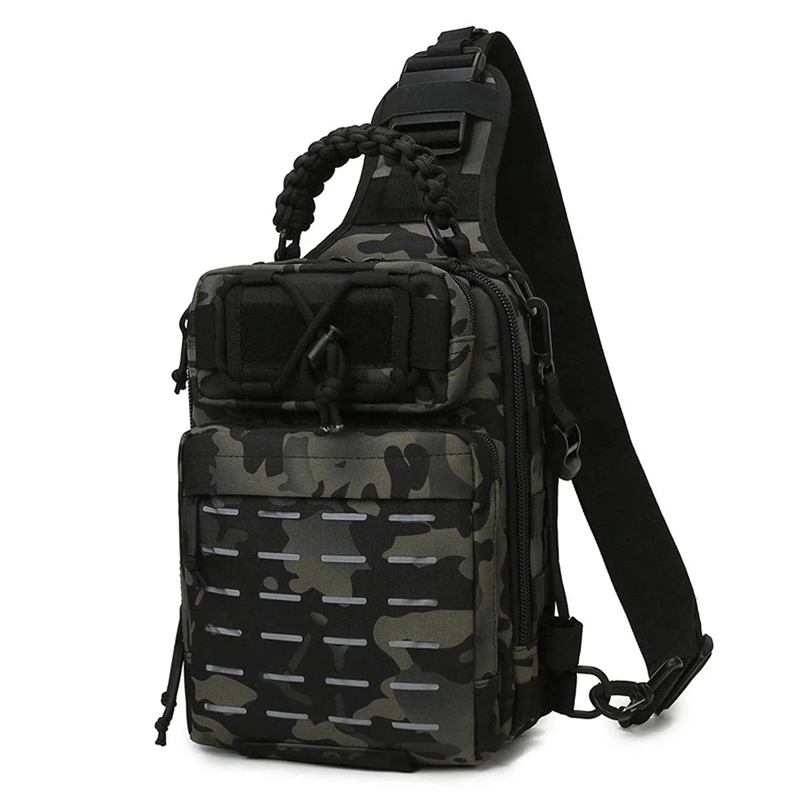 Fishing Sling Bag Fishing Tackle Storage Bag Tool Bag Oxford Cloth for Outdoor Fishing Hiking Hunting Camping