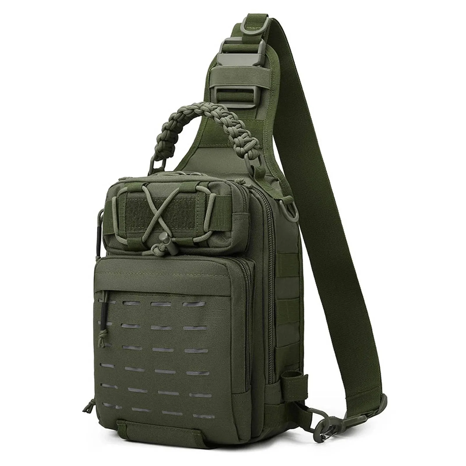 Fishing Sling Bag Fishing Tackle Storage Bag Tool Bag Oxford Cloth for Outdoor Fishing Hiking Hunting Camping