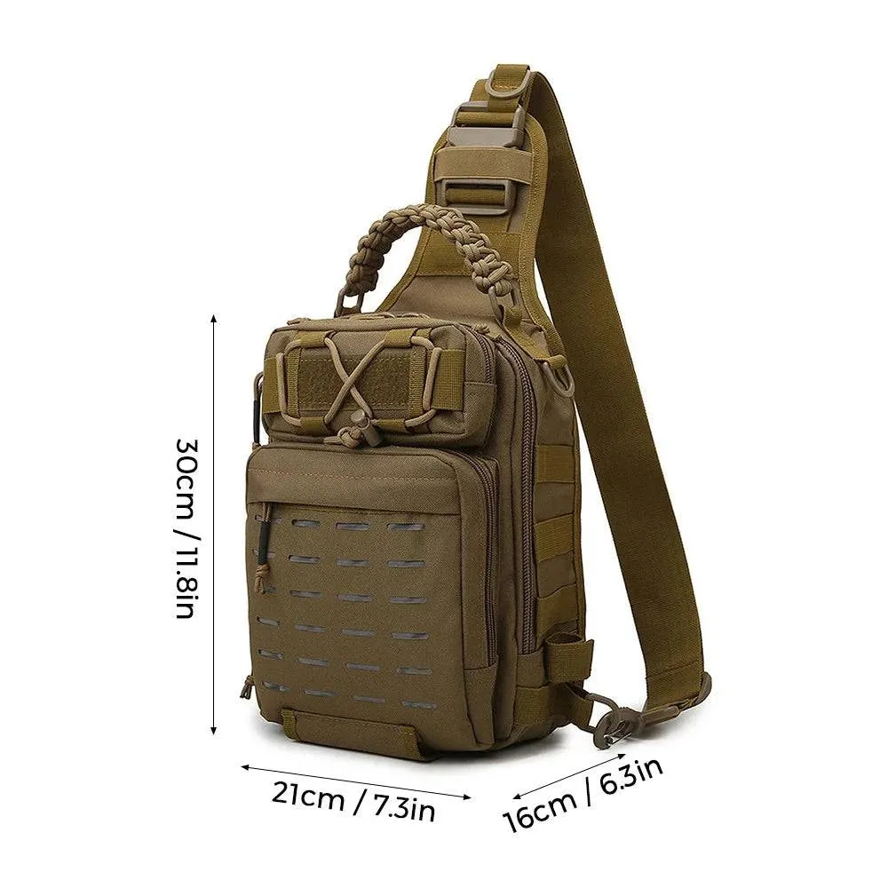 Fishing Sling Bag Fishing Tackle Storage Bag Tool Bag Oxford Cloth for Outdoor Fishing Hiking Hunting Camping