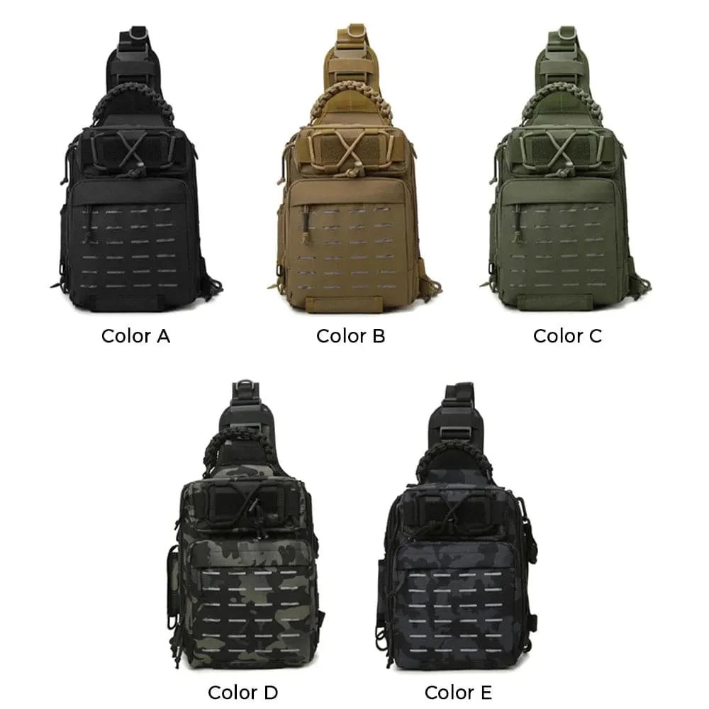 Fishing Sling Bag Fishing Tackle Storage Bag Tool Bag Oxford Cloth for Outdoor Fishing Hiking Hunting Camping