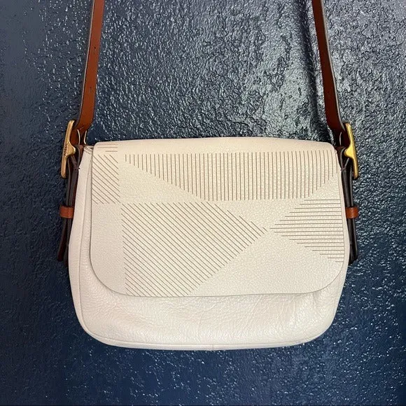 FOSSIL Harper Saddle Crossbody Pebbled Leather Bag