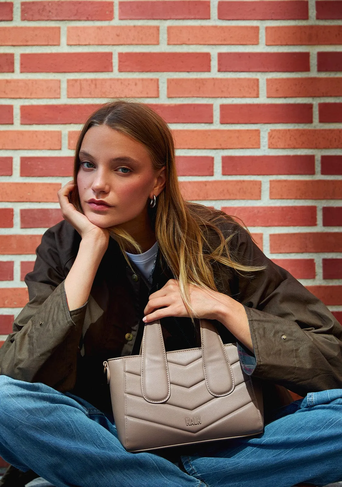 Framed Bag Taupe Kalk