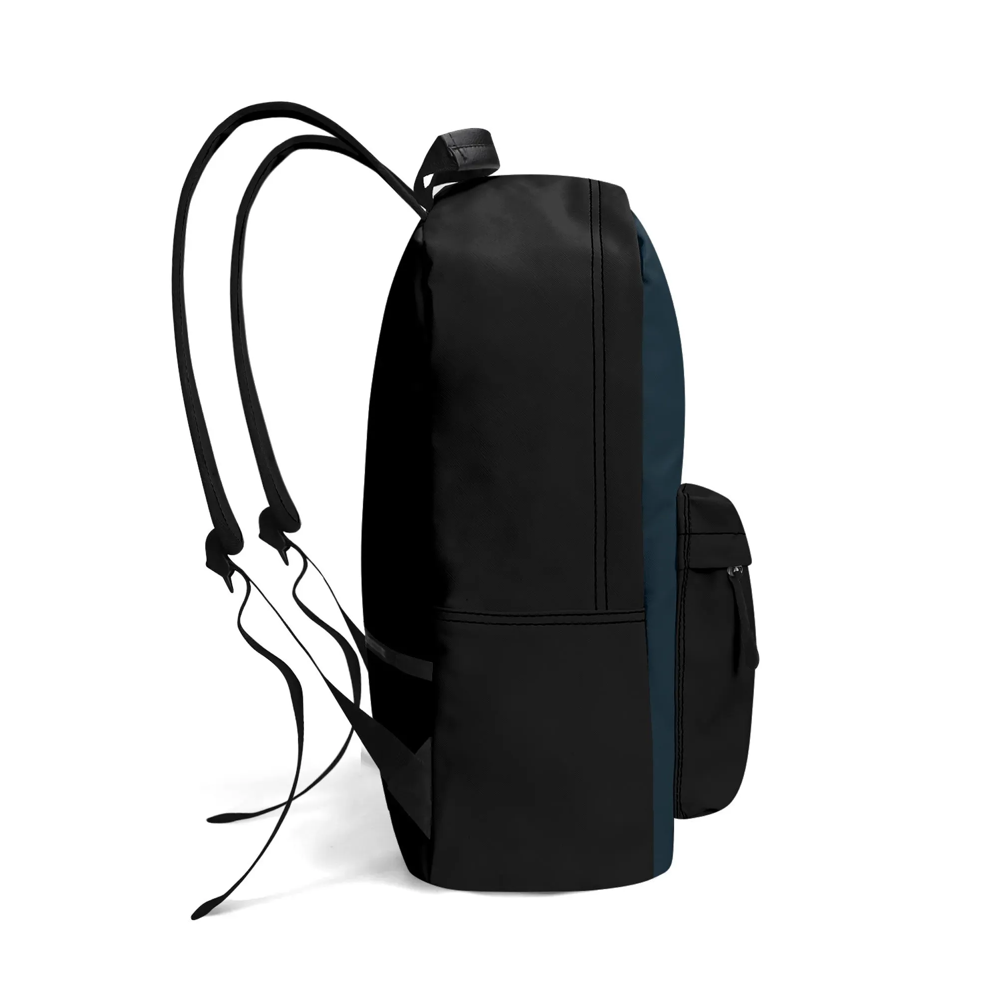 Frenchie Mom - 17 Inch  (PU) Leather Backpack