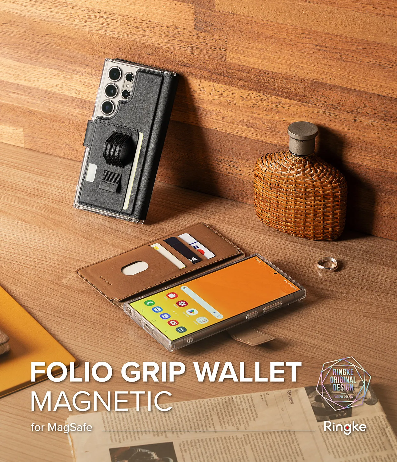 Galaxy S25 Ultra Case | Folio Grip Wallet Magnetic