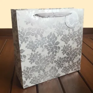 Gift Bag - Silver Floral