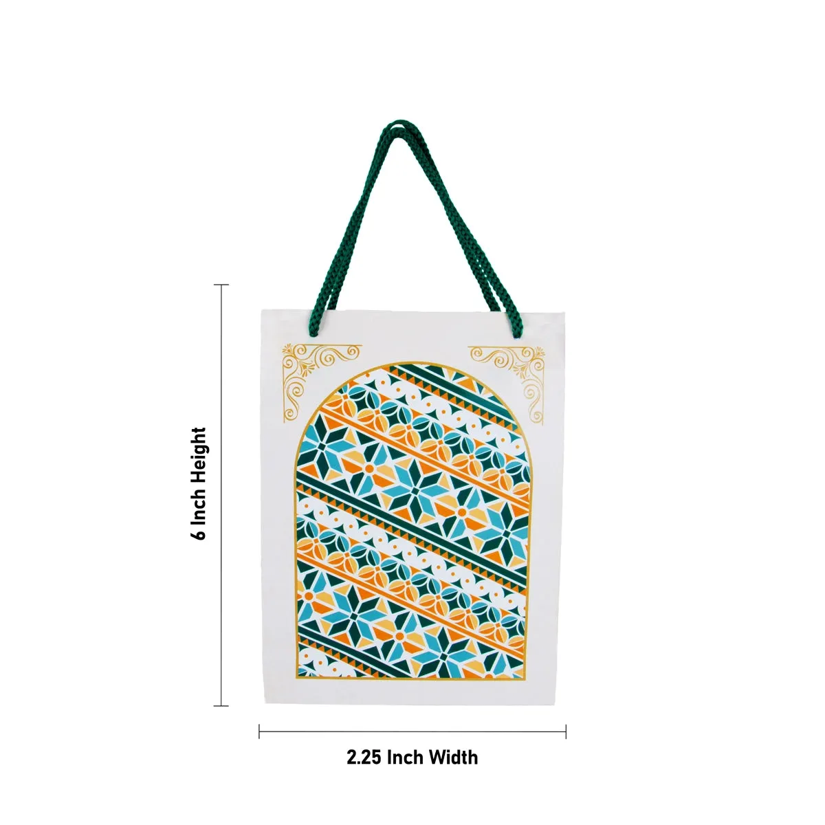 Gift Paper Bag With Handle Set - 6 x 2.25 x 8 Inches | 5 Pcs/ Carry Bag/ Gift Bag for Shopping