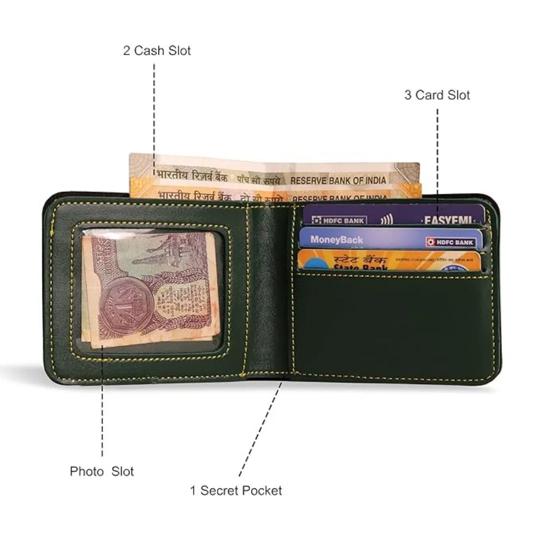 Giftana Exquisite Mens Personalized Wallet with Doctor Charm - Green