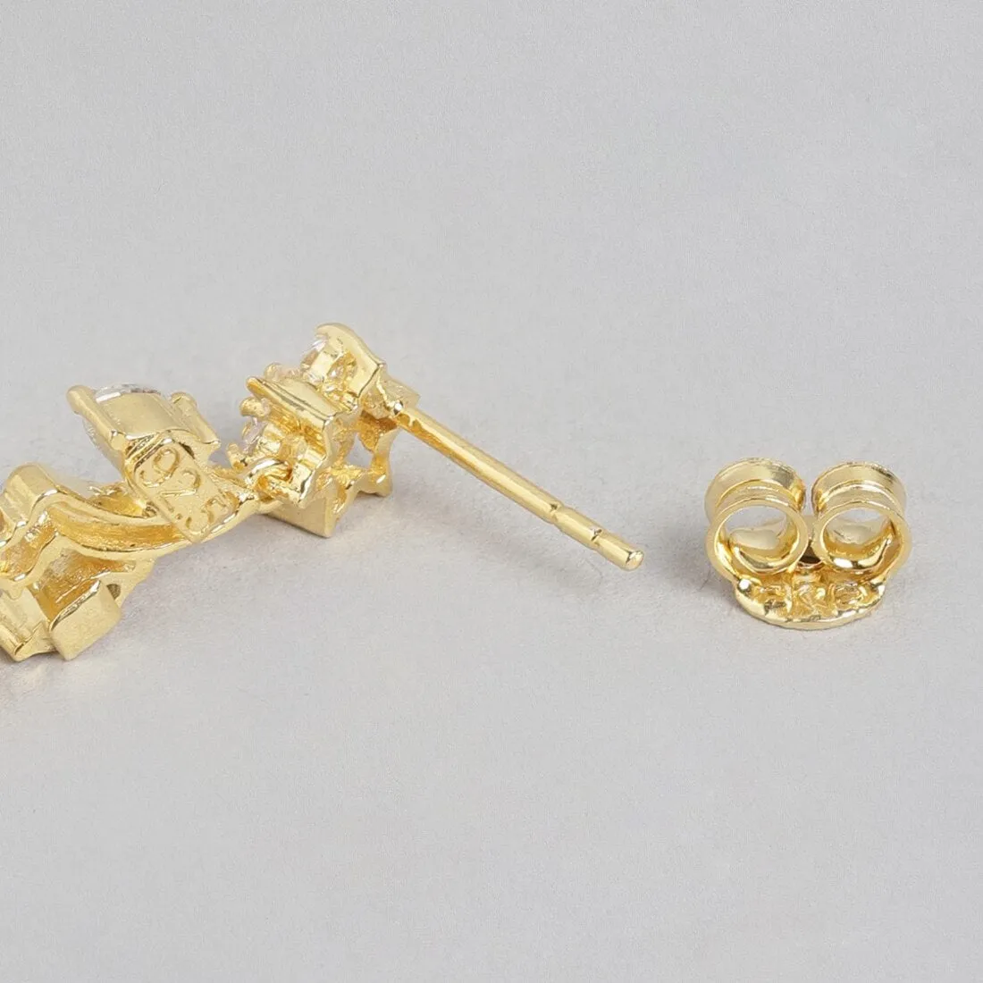 Glistening Cascade Gold Plated 925 Sterling Silver Drop Earrings