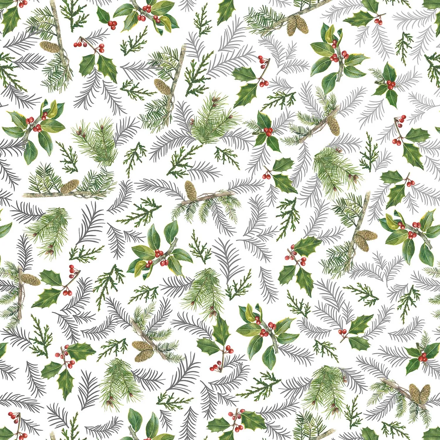 Glistening Pine Christmas Gift Wrap