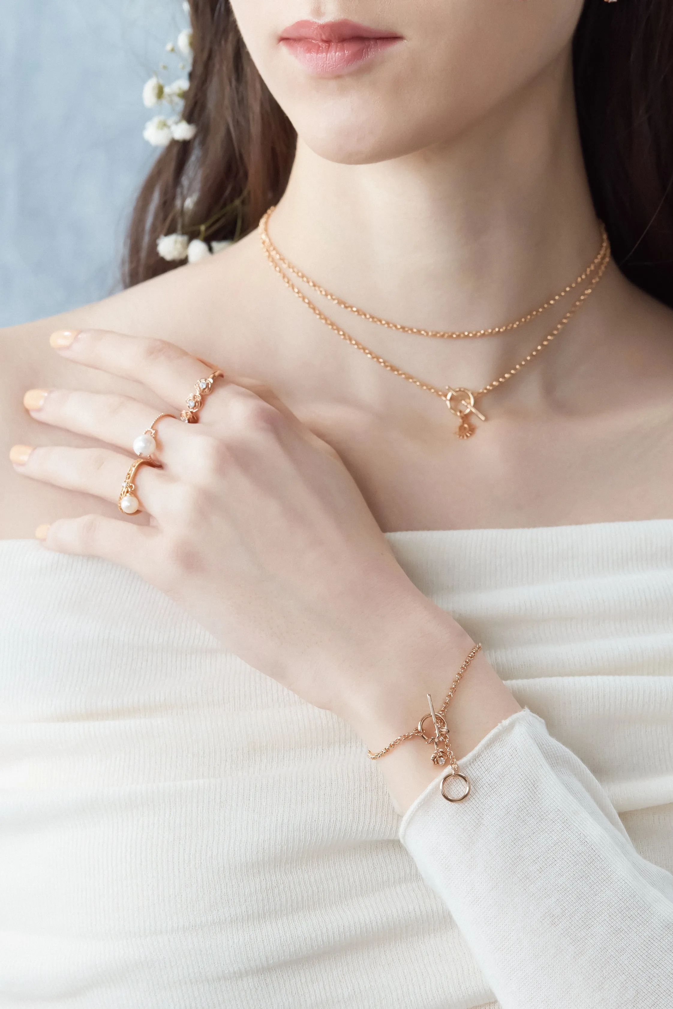 Gold 4-Way Necklace - Rose