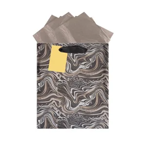 Gold and Black Marble Gift Bag