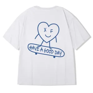 Good day vibe couple wear simple versatile T-shirt