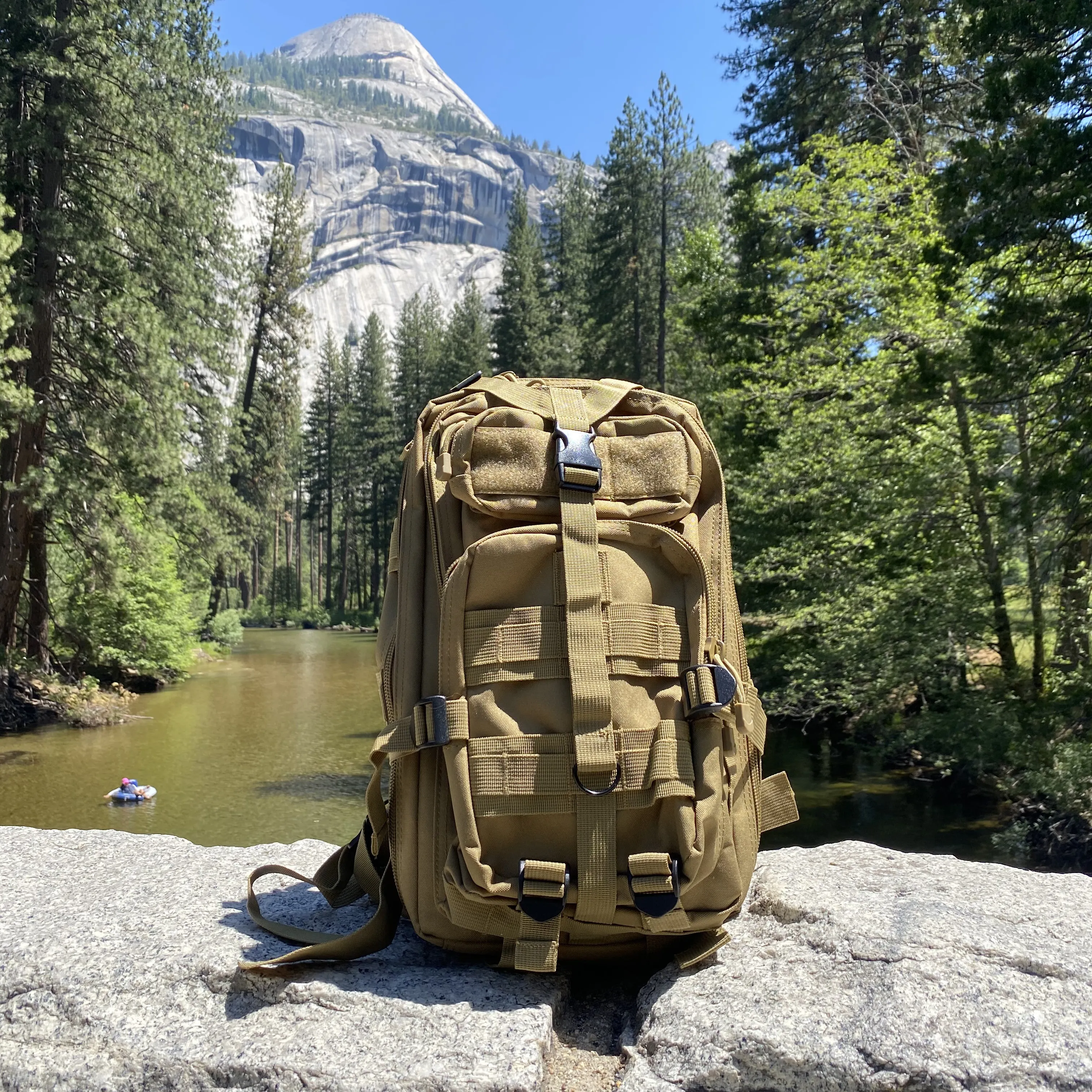 Gorilla Paks™ Small 30L Military Tactical Hydration Backpack (Tan) - 2.5L Water Bladder - Assault 3 Day Pack Army Molle Bag Backpacks Rucksack - Hunting, Hiking.