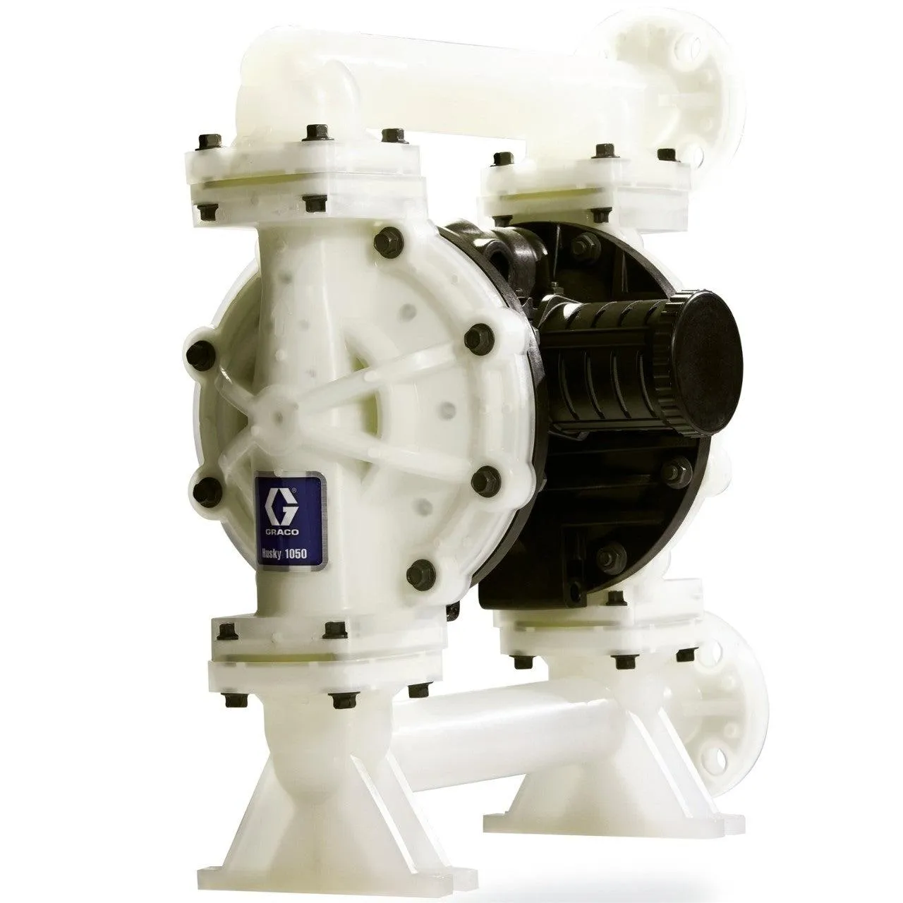 Graco 649035 Husky 1050 PP (NPT) Pump, End Flange, PP Center Section, PP Seats, PTFE Balls & PO Diaphragm
