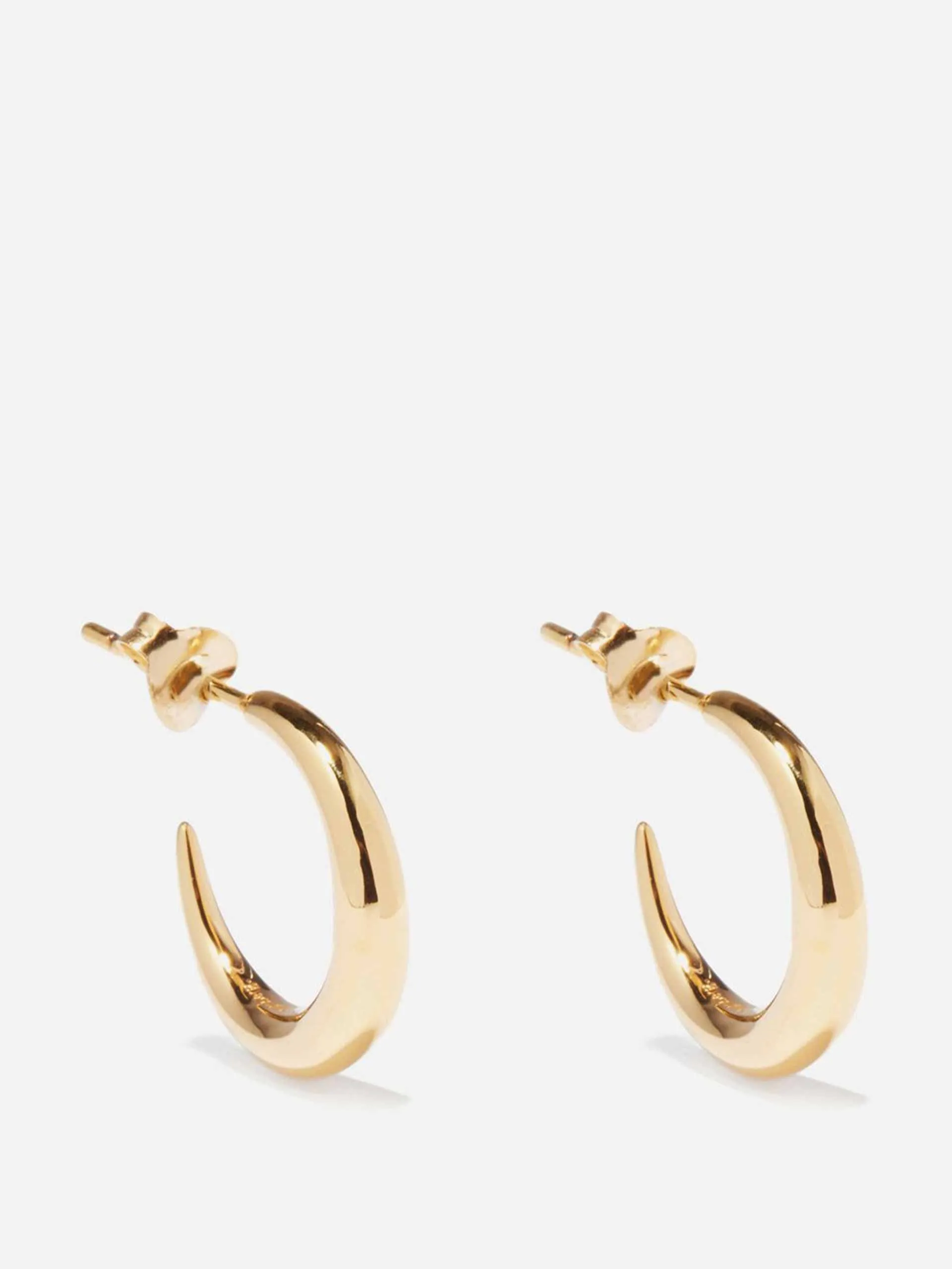Graduated 14kt gold-vermeil hoop earrings
