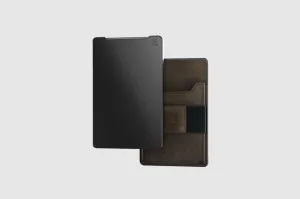 GROOVE LIFE® Leather Wallet (Gun Metal/Brown).