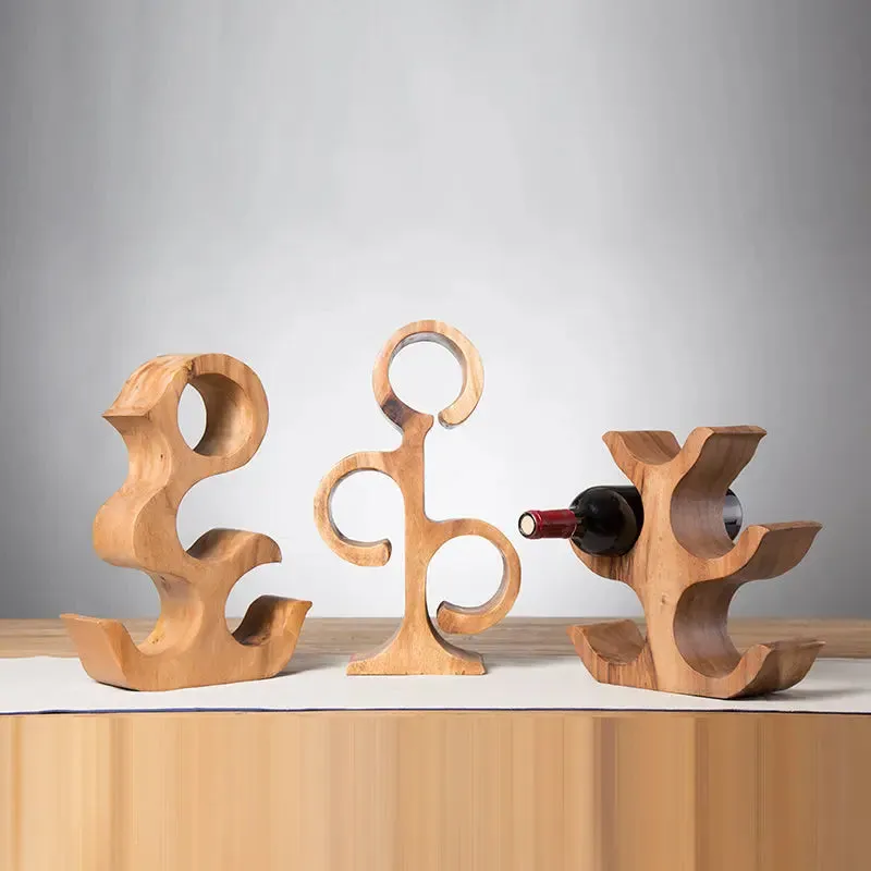 Handmade Ornamental Wooden Wine Bottle Holder