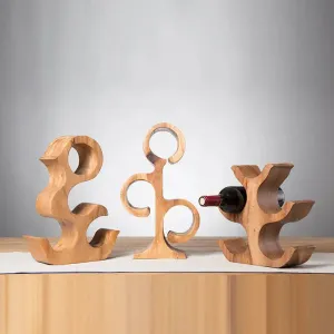Handmade Ornamental Wooden Wine Bottle Holder