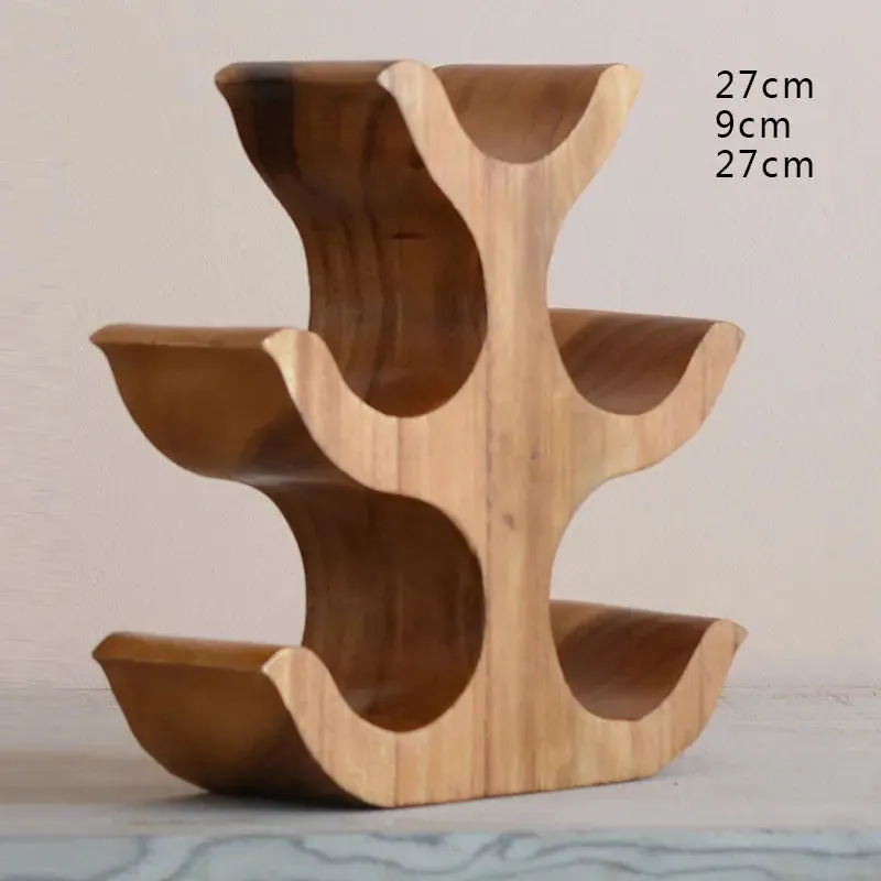 Handmade Ornamental Wooden Wine Bottle Holder