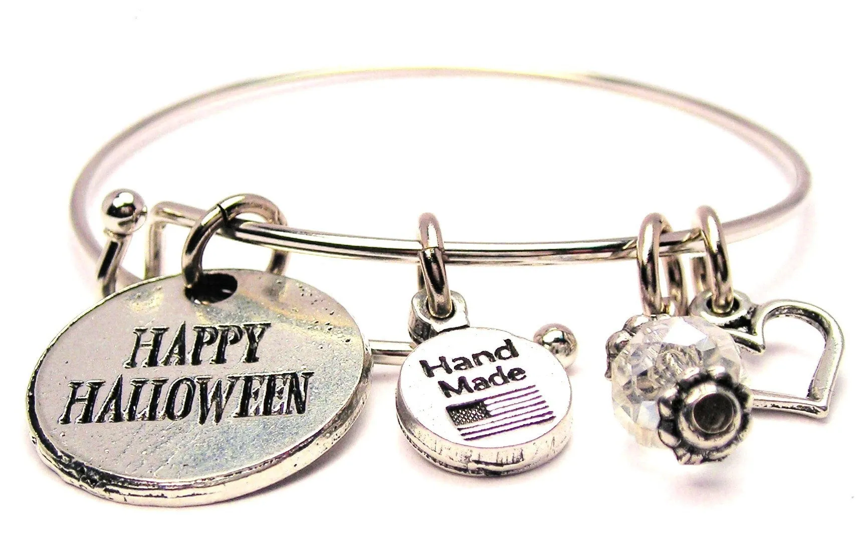 Happy Halloween Circle Bangle Bracelet