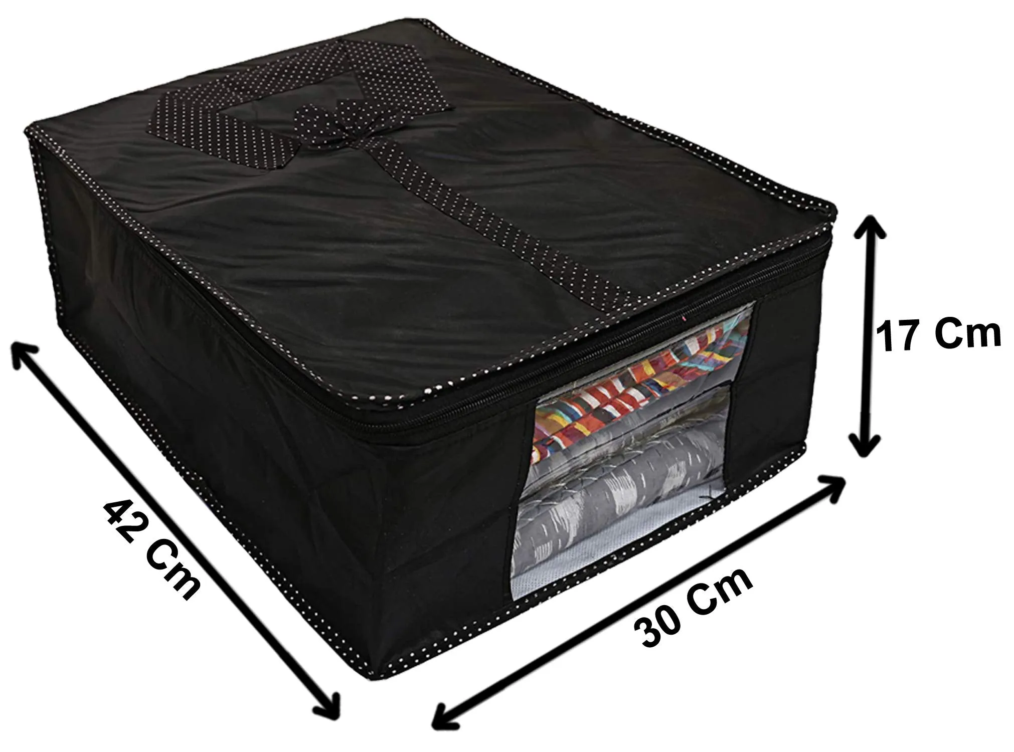 Heart Home shirt cover bag for storage Garment Foldable Shirt Cover Storage Organizer T-shirt Trousers Jeans Clothes Organizer-Pack of 2 (Black)