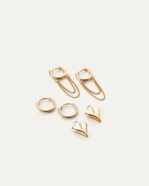Heart Huggie Earring Kit