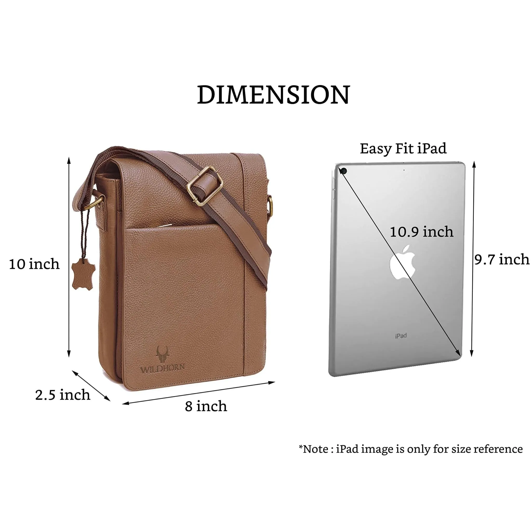 HEMSLEY Leather Sling Bag for Men
