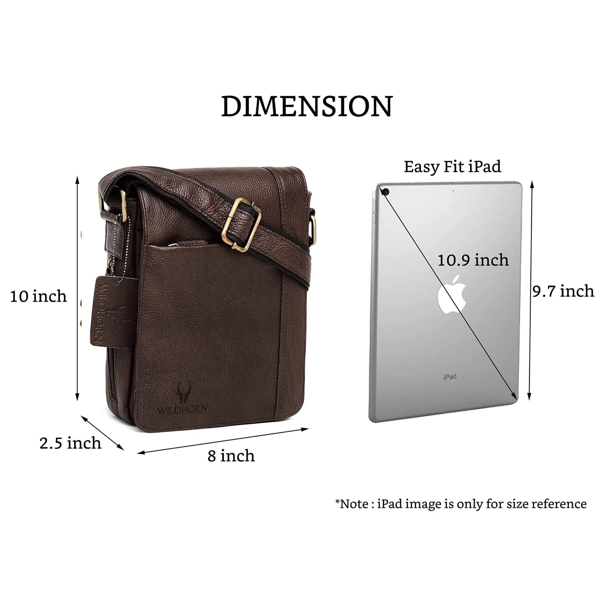 HEMSLEY Leather Sling Bag for Men