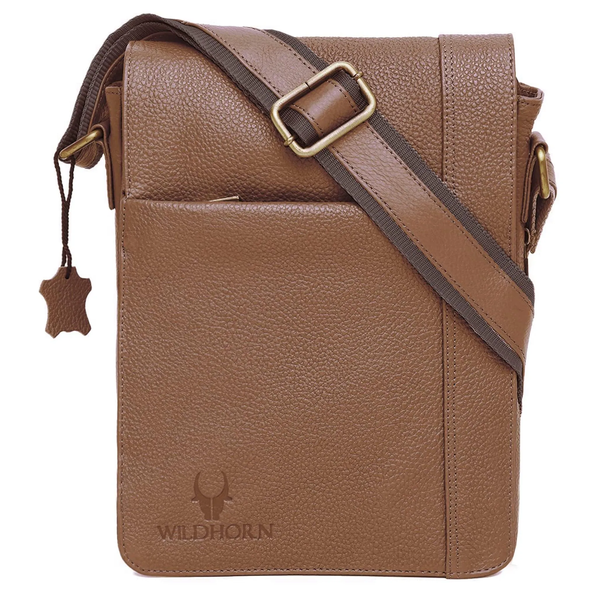 HEMSLEY Leather Sling Bag for Men