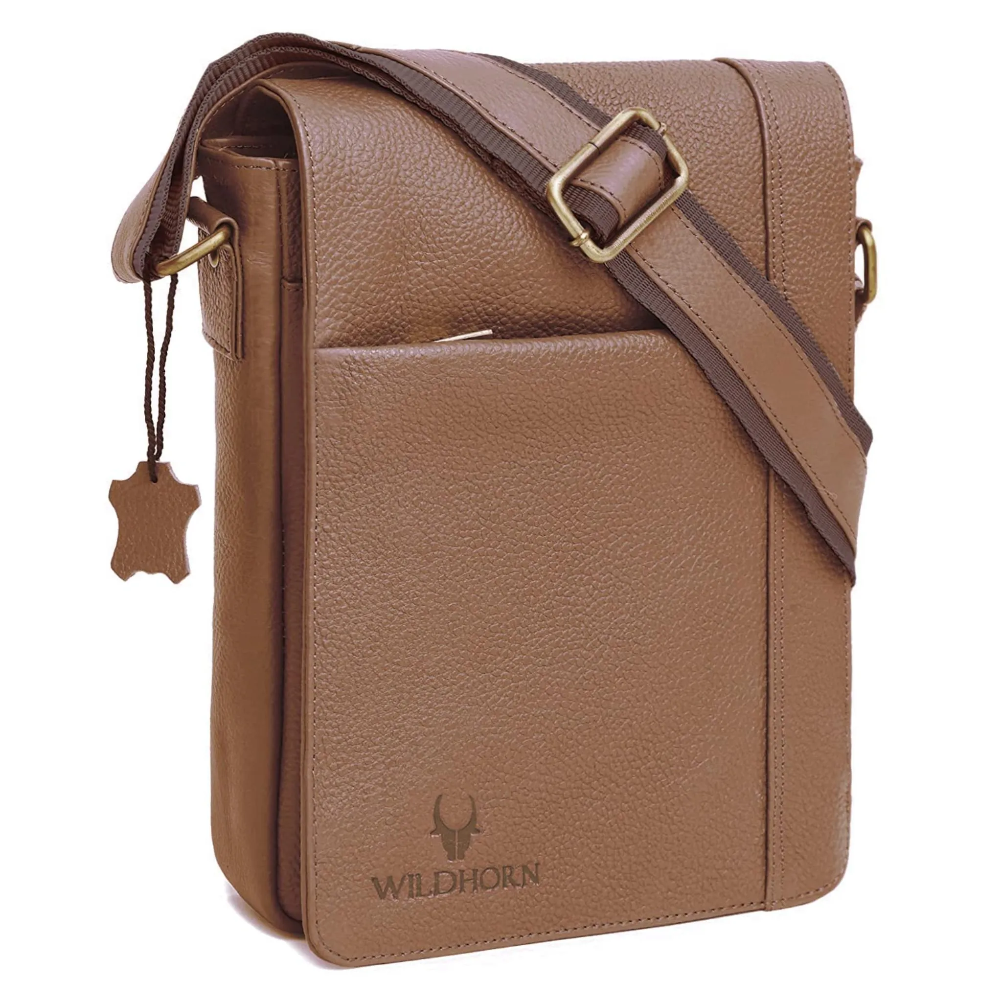 HEMSLEY Leather Sling Bag for Men
